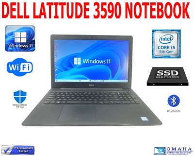 DELL LATITUDE 3590 LAPTOP i5-8250U 1.60GHz 15.6" 16GB RAM 512GB SSD WIN 11 PRO WIFI/BT EXTRAS