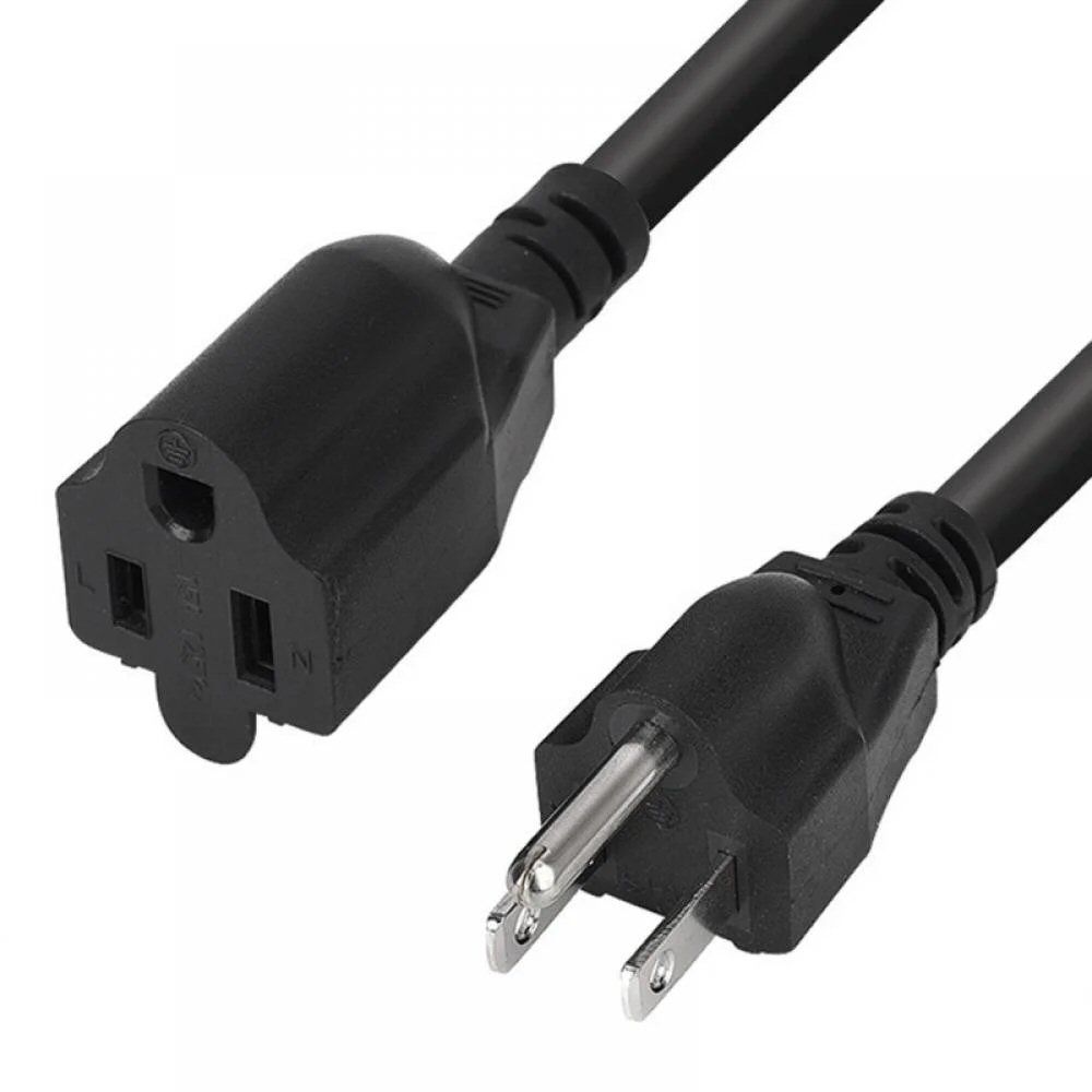 NEW 3 PRONG POWER CORD STANDARD COMPUTERS TVS MONITORS PRINTERS 5FT 18AWG BLACK