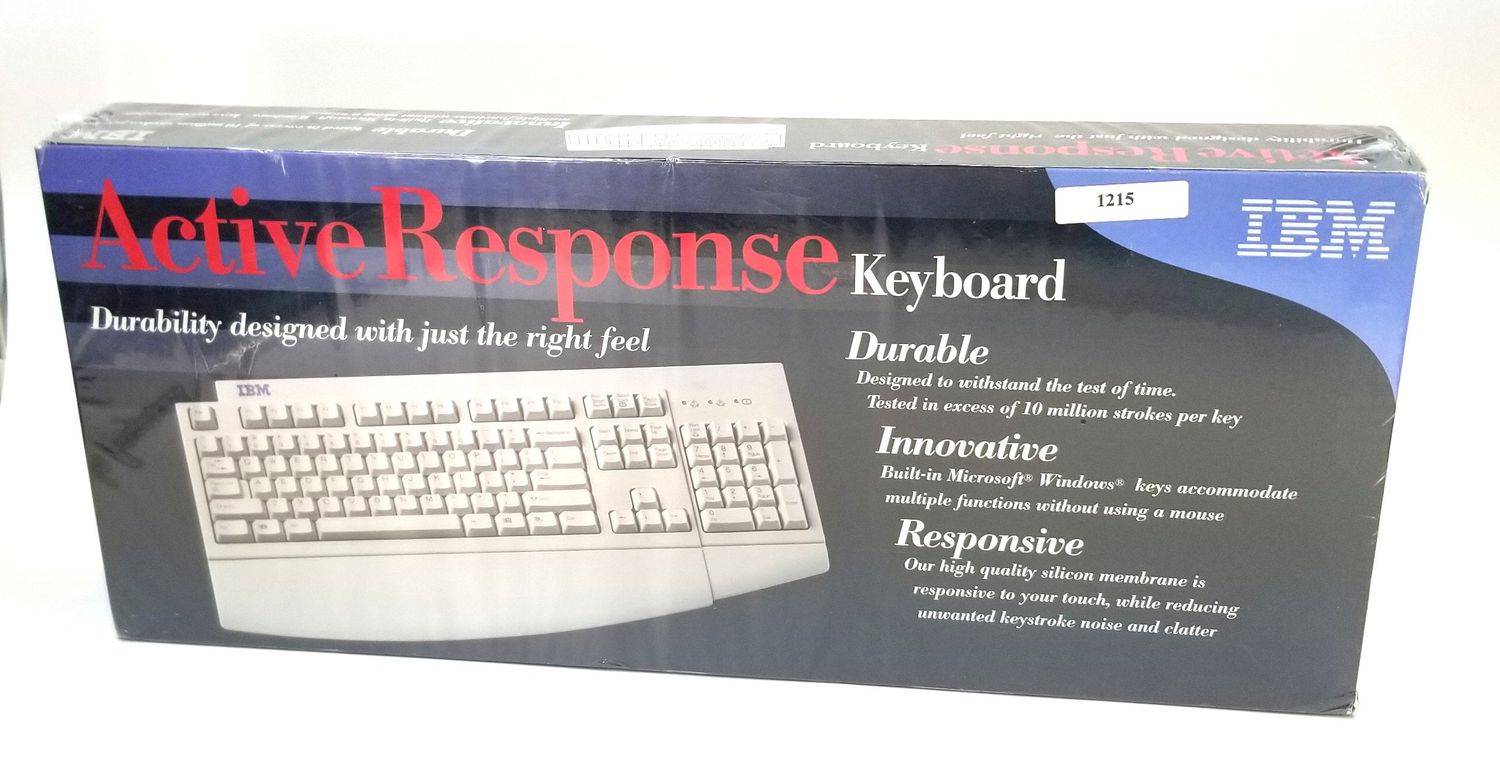 NEW VINTAGE 2000 IBM ACTIVE RESPONSE KEYBOARD WHITE 09N5544 SEALED