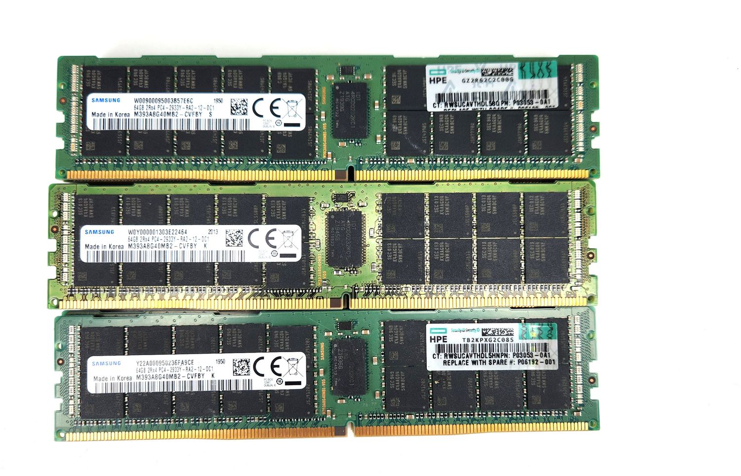 SAMSUNG 64GB 2Rx4 PC4-2933Y-RA2_12-DC1 ENTERPRISE GRADE DDR4 ECC SERVER RDIMM TESTED
