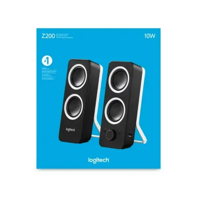 LOGITECH Z200 STEREO DESKTOP/LAPTOP SPEAKERS WITH DUAL 3.5MM INPUT LOGITECH Z200 STEREO DESKTOP/LAPTOP SPEAKERS WITH DUAL 3.5MM INPUT