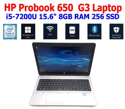 HP ELITEBOOK 650 G3 LAPTOP i5-7300U 8GB RAM 256GB SSD WIN 11 PRO 15.6 HP ELITEBOOK 650 G3 LAPTOP i5-7300U 8GB RAM 256GB SSD WIN 11 PRO 15.6" WIFI CAM EXTRAS