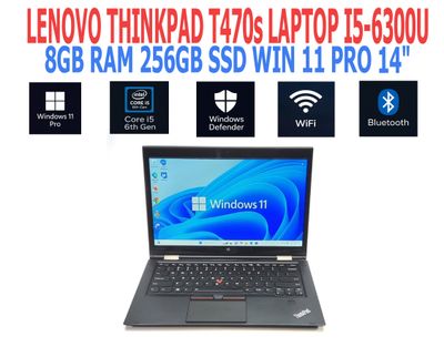 LENOVO THINKPAD T470s LAPTOP I5-6300U 8GB RAM 256GB SSD WIN 11 PRO TESTED EXTRAS LENOVO THINKPAD T470s LAPTOP I5-6300U 8GB RAM 256GB SSD WIN 11 PRO TESTED EXTRAS