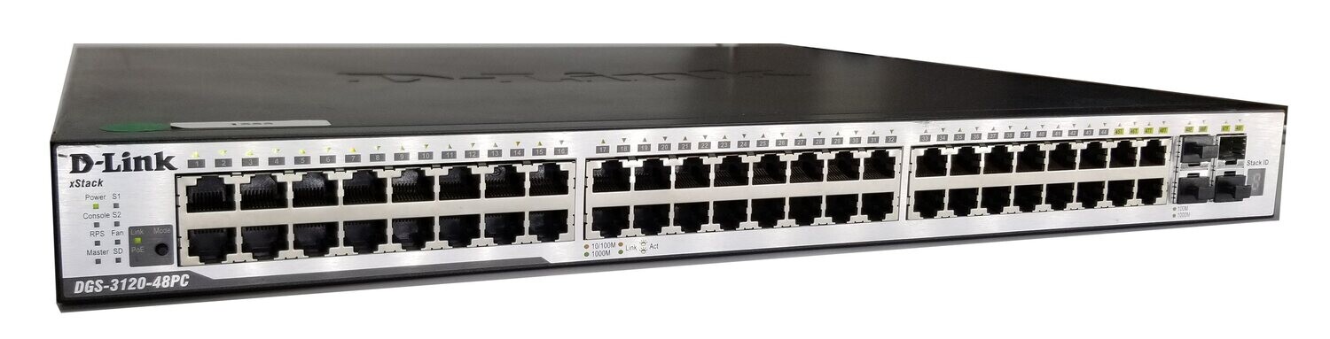 D-LINK DGS-3120-48PC STACKABLE MANAGED SWITCH POE 48PORT GIGABIT D-LINK DGS-3120-48PC STACKABLE MANAGED SWITCH POE 48PORT GIGABIT