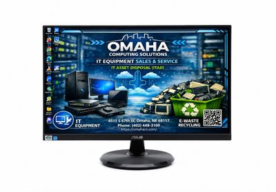 ASUS VA24DQ 24 ASUS VA24DQ 24" FHD IPS 75HZ FREESYNC MONITOR HDMI DP VGA BUILT-IN SPEAKERS TESTED WORKING
