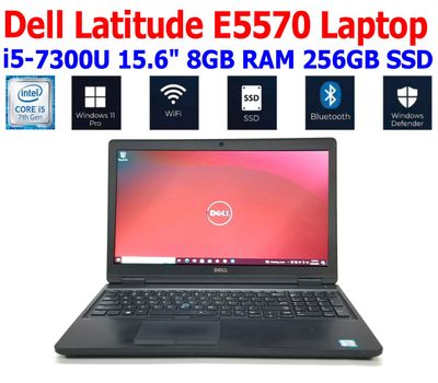 DELL LATITUDE E5580 i5-7300U 2.60GHz 8GB RAM 256GB SSD WIFI/BT 15.6" WIN10 PRO EXTRAS