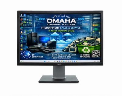 DELL 22 INCH WIDESCREEN MONITOR P2212HB FHD 1080P DESKTOP PC SCREEN HUB BLACK