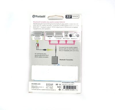 ALURATEK BLUETOOTH UNIVERSAL AUDIO TRANSMITTER ALURATEK BLUETOOTH UNIVERSAL AUDIO TRANSMITTER