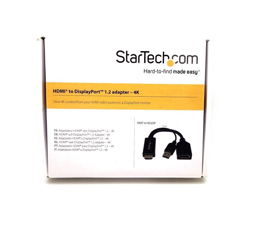 ​STARTECH HD2DP HDMI TO DISPLAYPORT 4K ADAPTER CONVERTER AND USB POWER