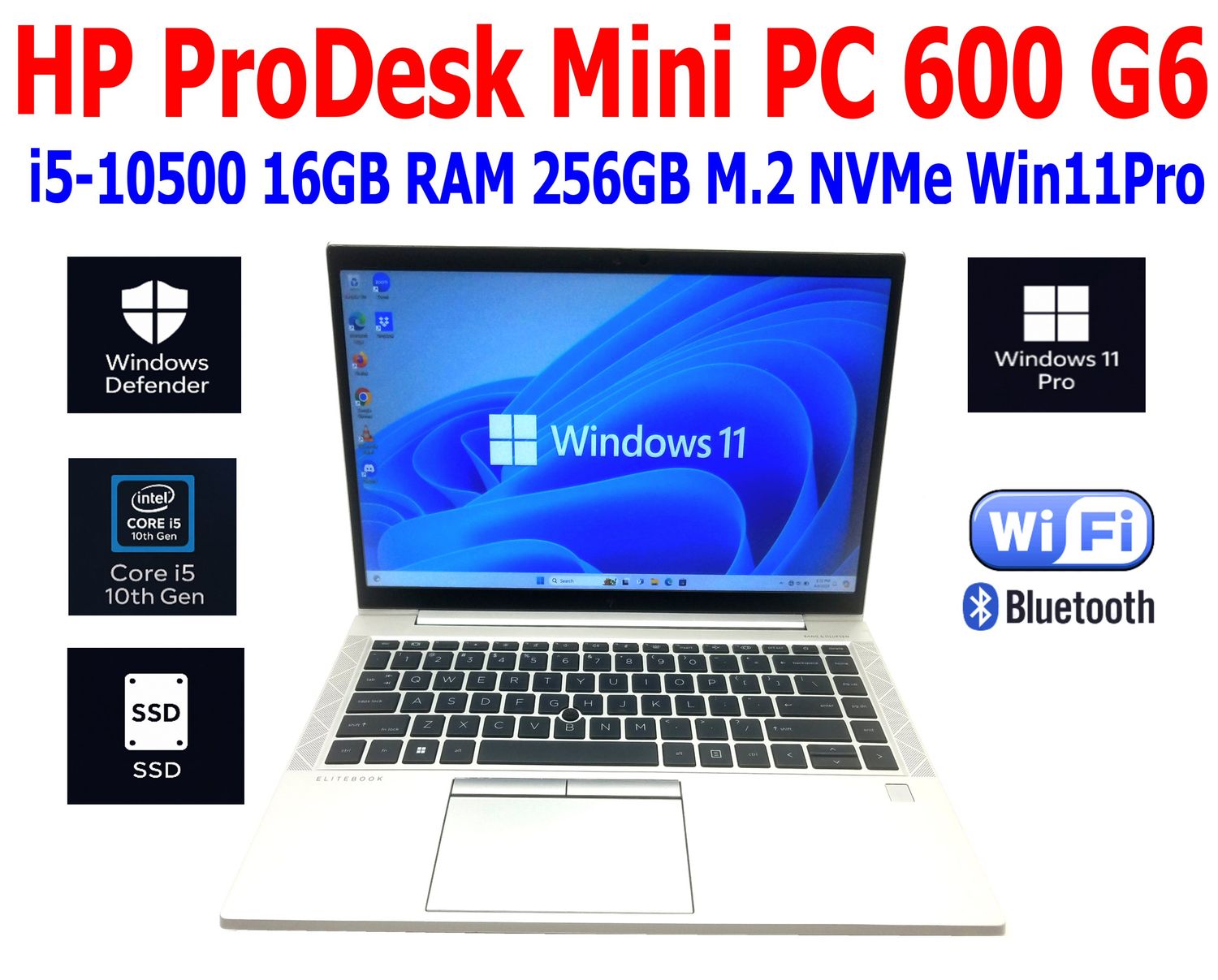 HP ELITEBOOK 840 G7 NOTEBOOK 14 HP ELITEBOOK 840 G7 NOTEBOOK 14" i5-10310U 1.70GHz 16GB RAM 256GB NVME WIFI/BT WIN11 PRO EXTRAS