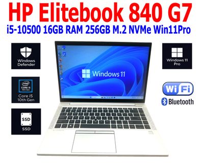 HP ELITEBOOK 840 G7 NOTEBOOK 14"  i5-10310U 1.70GHz 16GB RAM 256GB NVME WIFI/BT WIN11 PRO EXTRAS