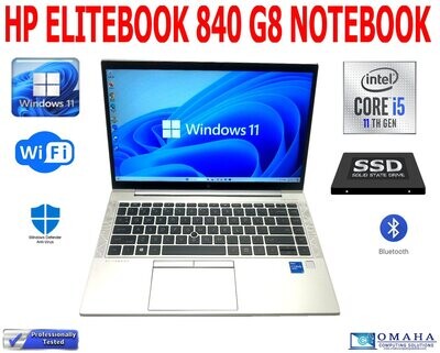 HP ELITEBOOK 840 G8 NOTEBOOK 14"  i5-1145G7 2.60GHz 16GB RAM 512GB SSD WIFI/BT WIN11 PRO EXTRAS