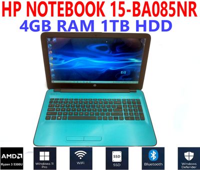 HP NOTEBOOK 15-BA085NR AMD A8-7410 APU 15.6" 2.20GHz 4GB RAM 1TB HDD WIFI/BT