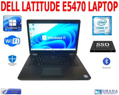 DELL LATITUDE E5470 LAPTOP i7-6820HQ 2.70GHz 14" 8GB RAM 256GB SSD WIN 11 PRO WIFI/BT EXTRAS