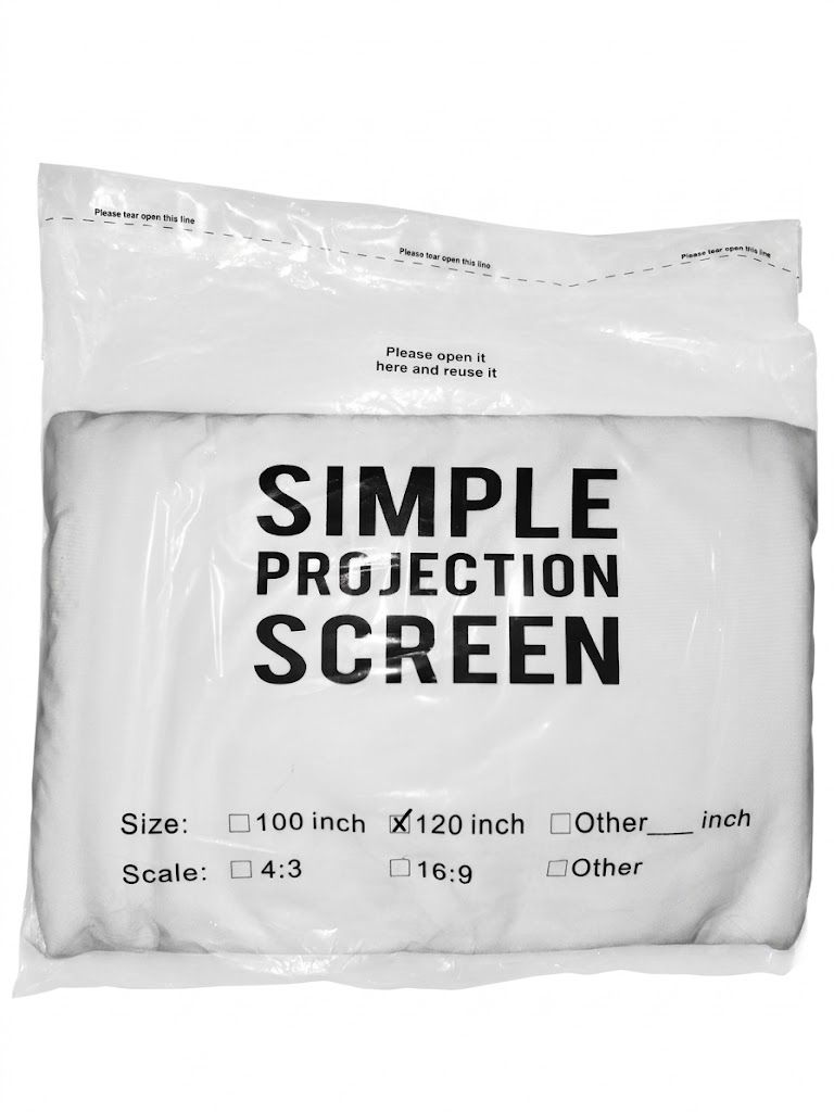 NEW 120 INCH 16:9 ASPECT RATIO SIMPLE PROJECTION SCREEN SEALED