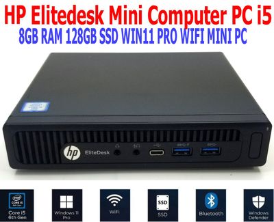 HP PRODESK 800 G2 i5-6500T 2.5GHz 8GB RAM 128GB SSD WIN11 PRO WIFI MINI PC