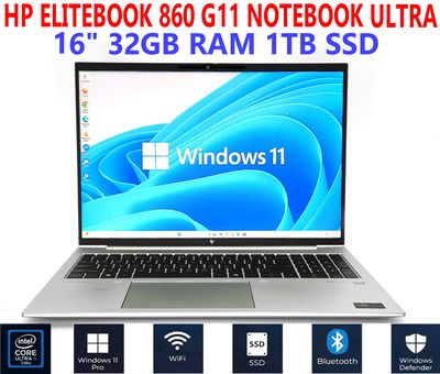 HP ELITEBOOK 860 G11 NOTEBOOK 16" ULTRA 5 135U 1.60GHz 32GB RAM 1TB SSD WIN 11 PRO WIFI/BT EXTRAS