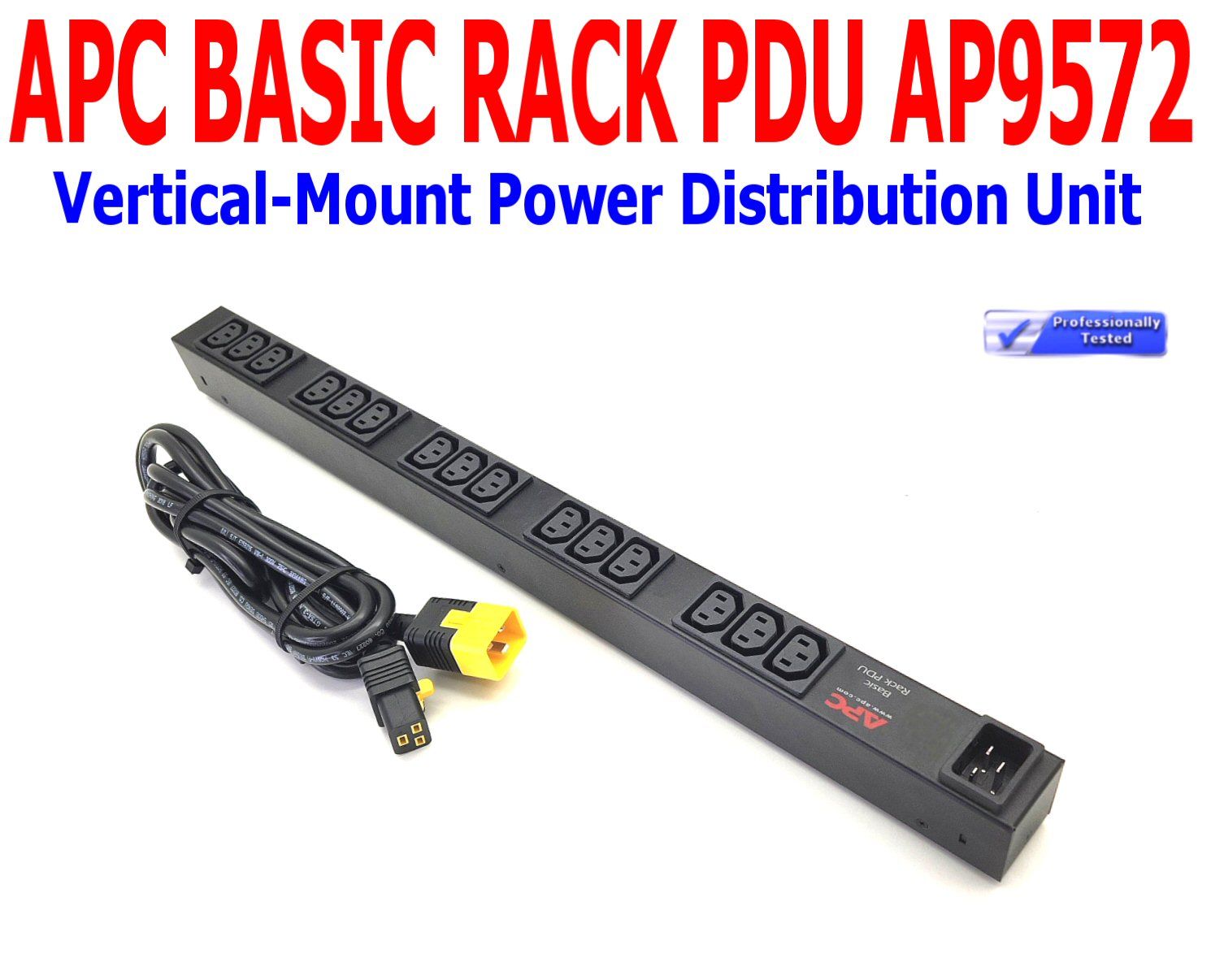 APC BASIC RACK PDU AP9572 ZERO U 16A 208/230V POWER DISTRITION STRIP TESTED WORKING