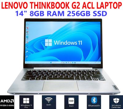 LENOVO THINKBOOK G2 ACL 14 LENOVO THINKBOOK G2 ACL 14" LAPTOP AMD RYZEN 5 4500U 2.30GHz 8GB RAM 256GB SSD WIFI/BT W11PRO EXTRAS