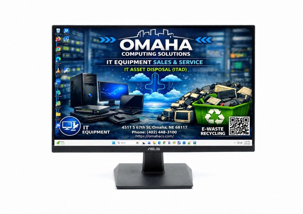 ASUS 24" COMPUTER MONITOR VA24EHE FHD 1080P IPS EYE CARE HDMI SCREEN W/ STAND