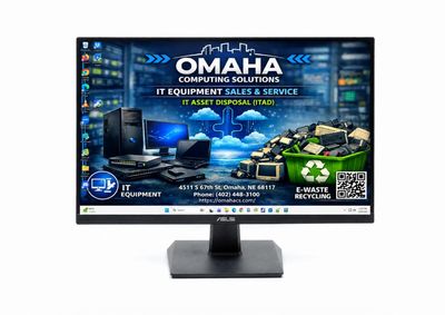 ASUS 24" COMPUTER MONITOR VA24EHE FHD 1080P IPS EYE CARE HDMI SCREEN W/ STAND