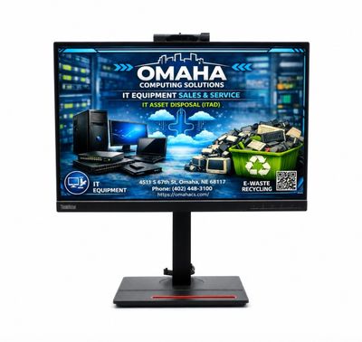 LENOVO THINKVISION T22V-20 21.5" IPS MONITOR - WEBCAM MIC SPEAKERS FHD VESA HDMI