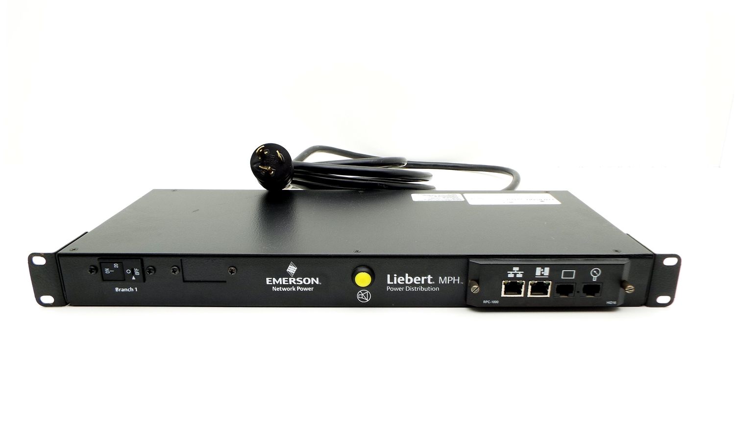 EMERSON LIEBERT MPH APH-NR9B09AXX30 1U MANAGED RACK PDU 120V 20A 9 OUTLET TESTED WORKING