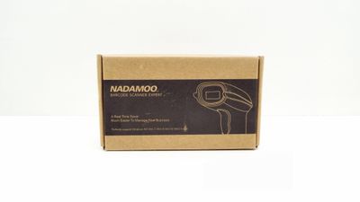 NEW NADAMOO YHD-8100 BUR3094 USB 1D LASER BARCODE SCANNER W/ STAND OPEN BOX
