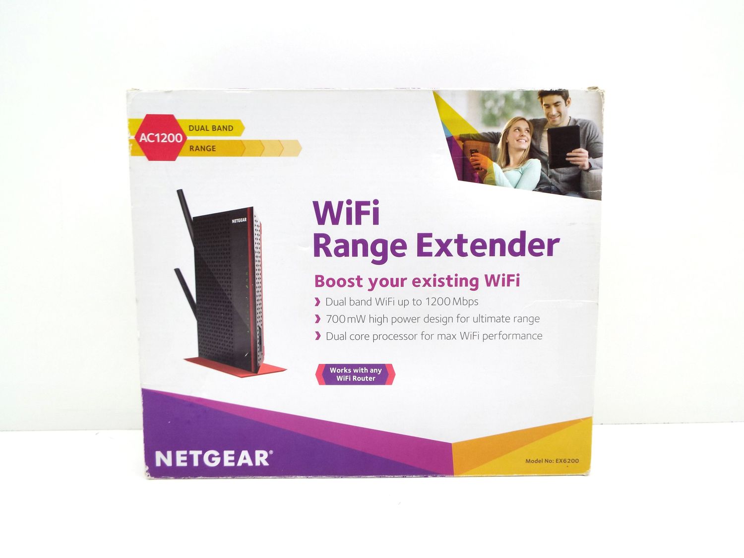 NETGEAR EX6200 AC1200 WIFI RANGE EXTENDER TESTED WORKING NETGEAR EX6200 AC1200 WIFI RANGE EXTENDER TESTED WORKING