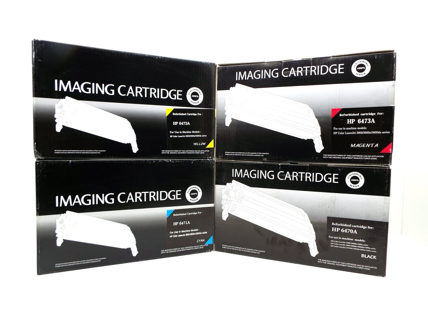 NEW 4 PACK REMANUFACTURED HP 501A 502A TONER CARTRIDGE Q6470A Q6471A Q6472A Q6473A NEW 4 PACK REMANUFACTURED HP 501A 502A TONER CARTRIDGE Q6470A Q6471A Q6472A Q6473A