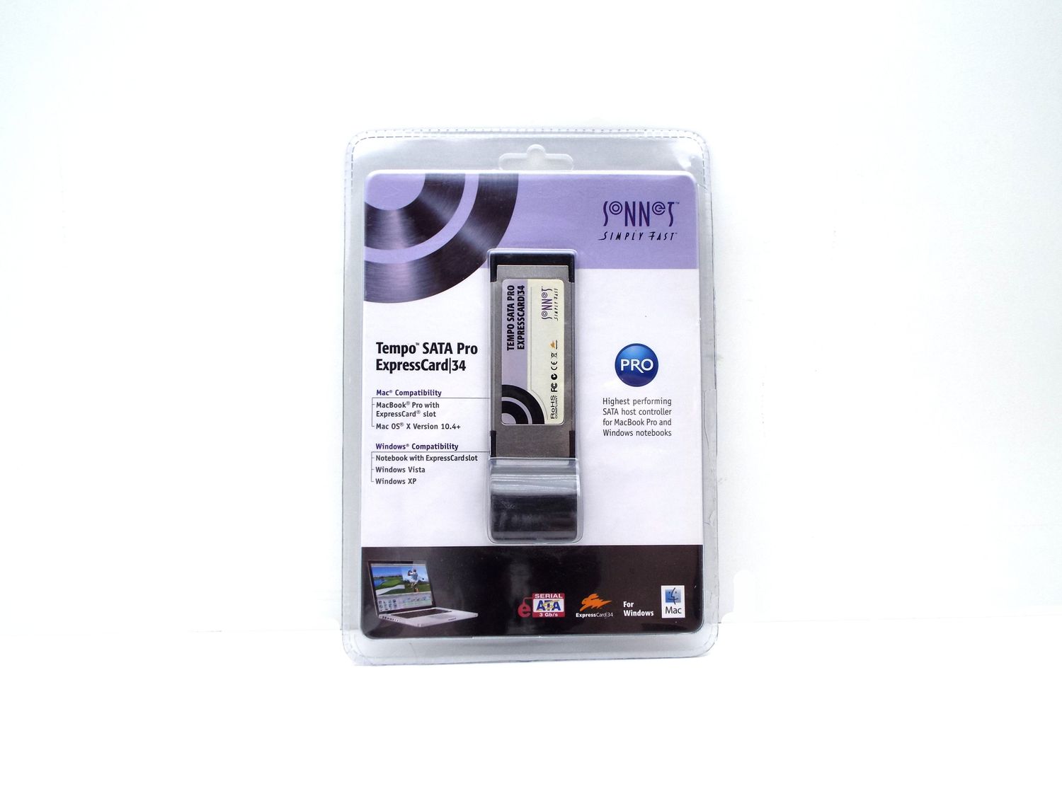 NEW SONNET TEMPO SATA PRO EXPRESSCARD/34 2-PORT eSATA ADAPTER TSATAII PRO E34 FACTORY SEALED NEW SONNET TEMPO SATA PRO EXPRESSCARD/34 2-PORT eSATA ADAPTER TSATAII PRO E34 FACTORY SEALED
