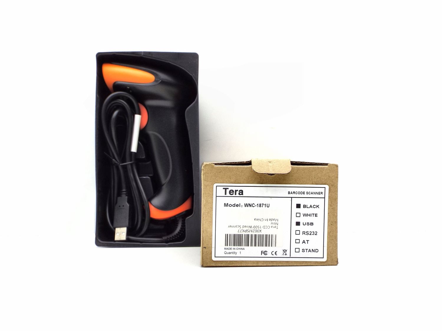 NEW TERA 1500C CCD 1D USB WIRED HANDHELD BARCODE SCANNER WNC-1871U OPEN BOX NEW TERA 1500C CCD 1D USB WIRED HANDHELD BARCODE SCANNER WNC-1871U OPEN BOX