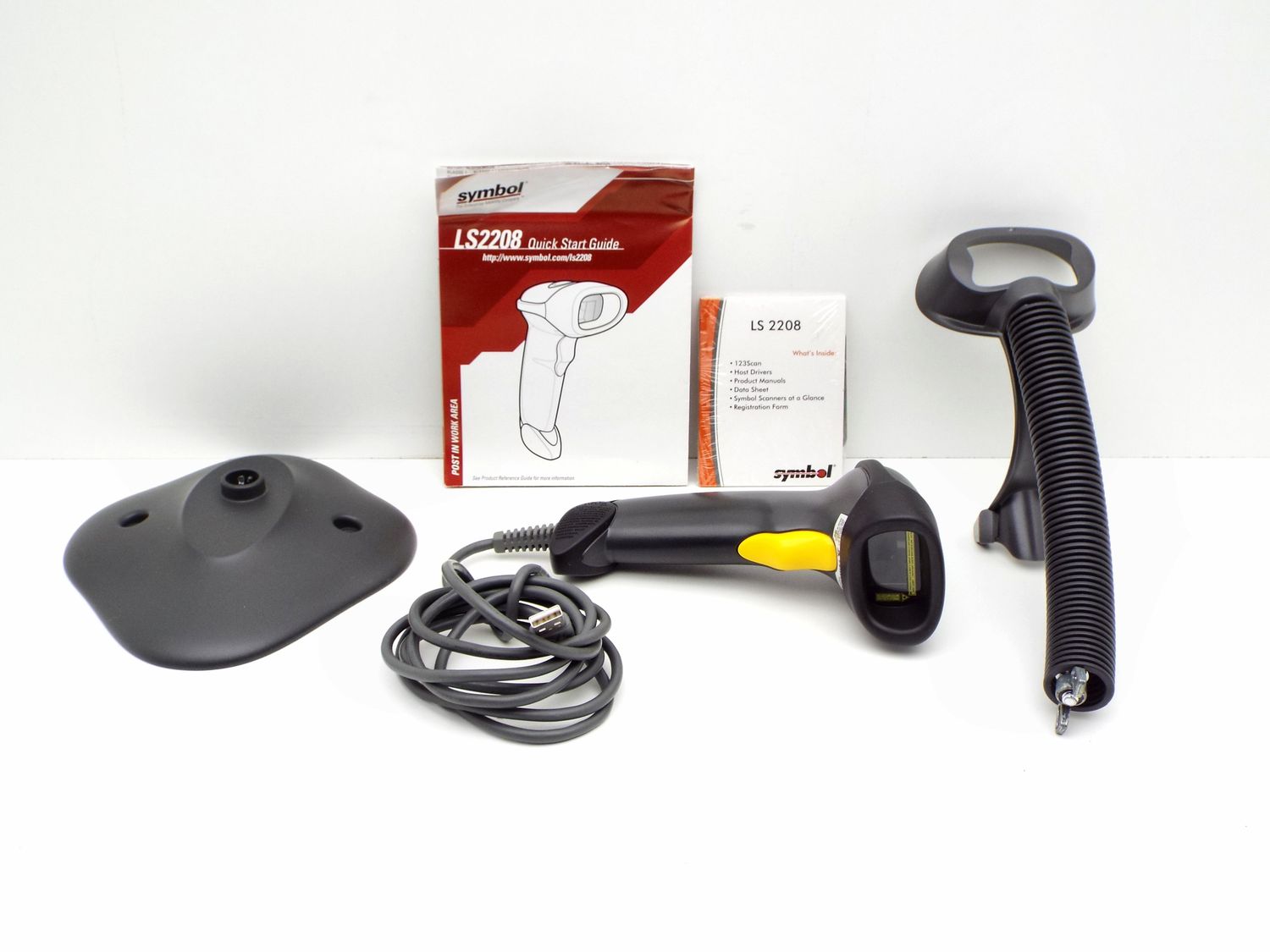 SYMBOL ZEBRA LS2208-SR20007 1D LASER BARCODE SCANNER W/USB CABLE STAND TESTED WORKS SYMBOL ZEBRA LS2208-SR20007 1D LASER BARCODE SCANNER W/USB CABLE STAND TESTED WORKS