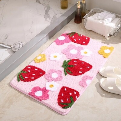 Strawberry Splash Bath Mat