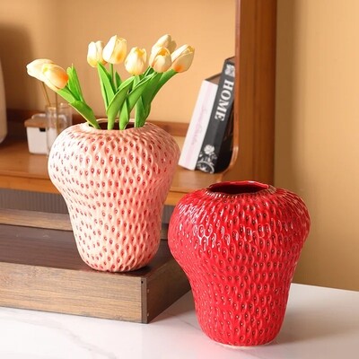 Sun-Kissed Strawberry Vase