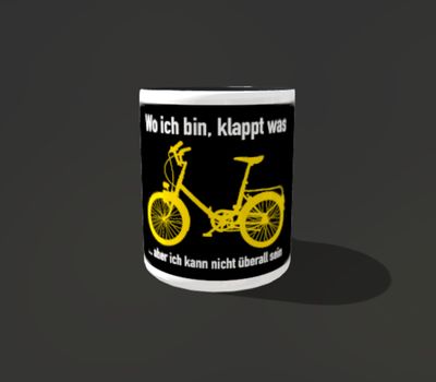Keramiktasse Keramiktasse "Wo ich bin, klappt was"