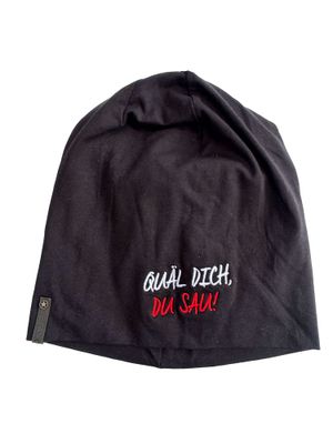 Mütze Quäl dich, du Sau schwarz Mütze Quäl dich, du Sau schwarz