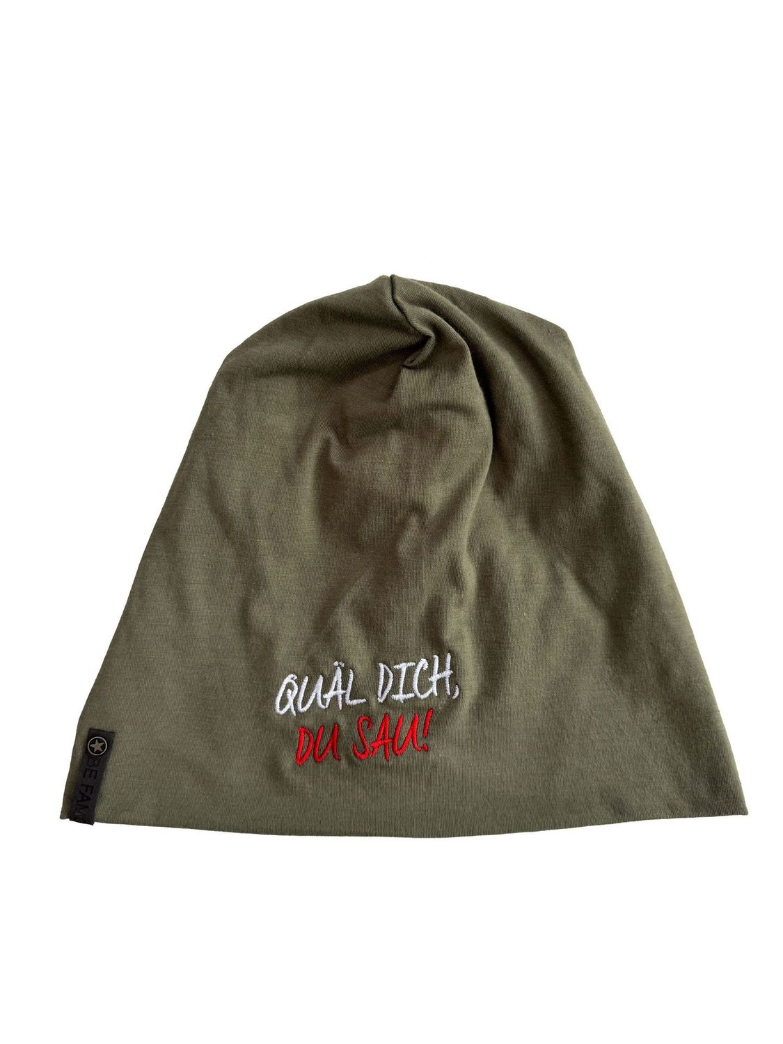 Mütze Quäl dich, du Sau olive