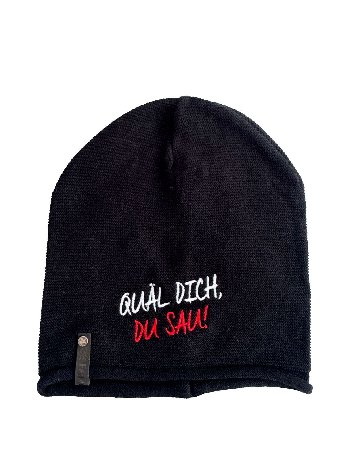 Mütze Quäl dich, du Sau schwarz