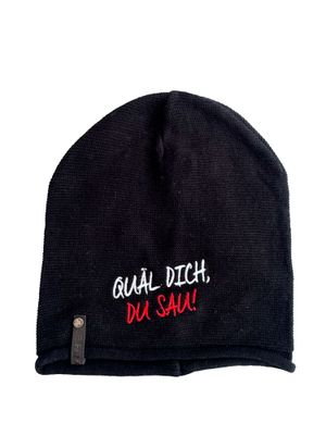Mütze Quäl dich, du Sau schwarz Mütze Quäl dich, du Sau schwarz