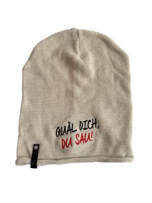 Mütze Quäl dich, du Sau beige Mütze Quäl dich, du Sau beige