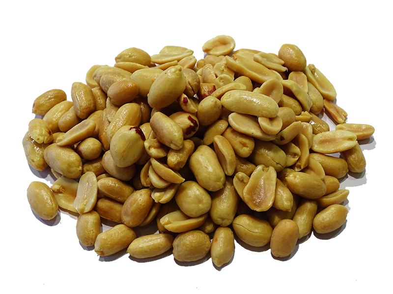 Grote pinda's gebrand met zout