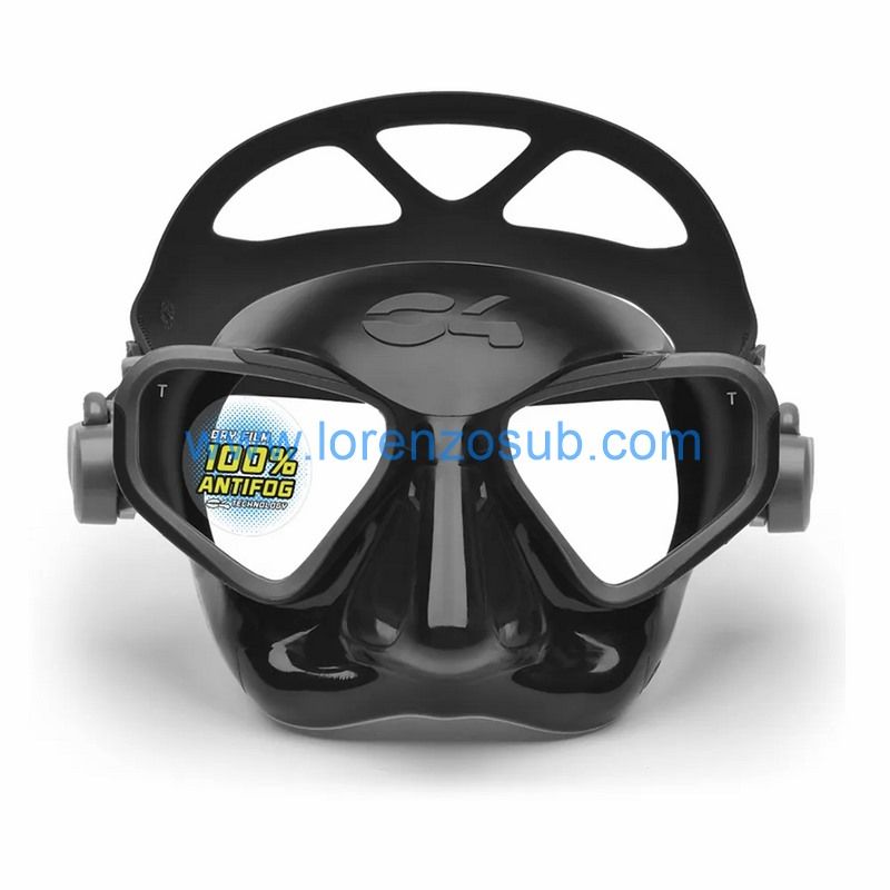 C4 Carbon MASCHERA FALCON BLACK "ANTIFOG"