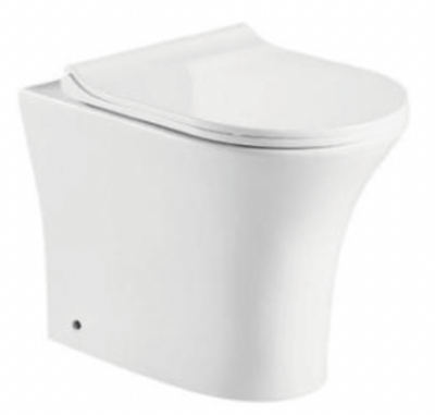 ​Monica Rimless Back to Wall Toilet Pan Inc. Soft Close Seat