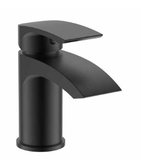 Osaka Basin Mixer Tap + Free Push Button Waste - Black