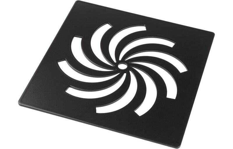 25mm Design Shower Tray Waste - Matt Black
