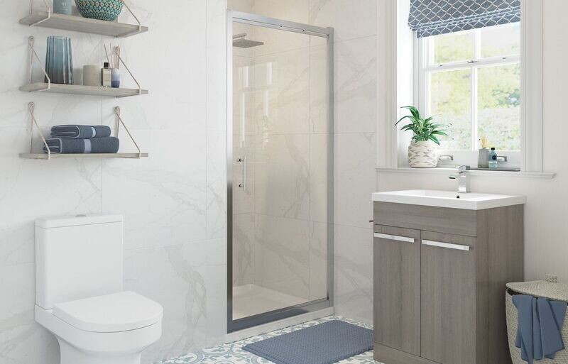 Classic Pivot Door - Chrome