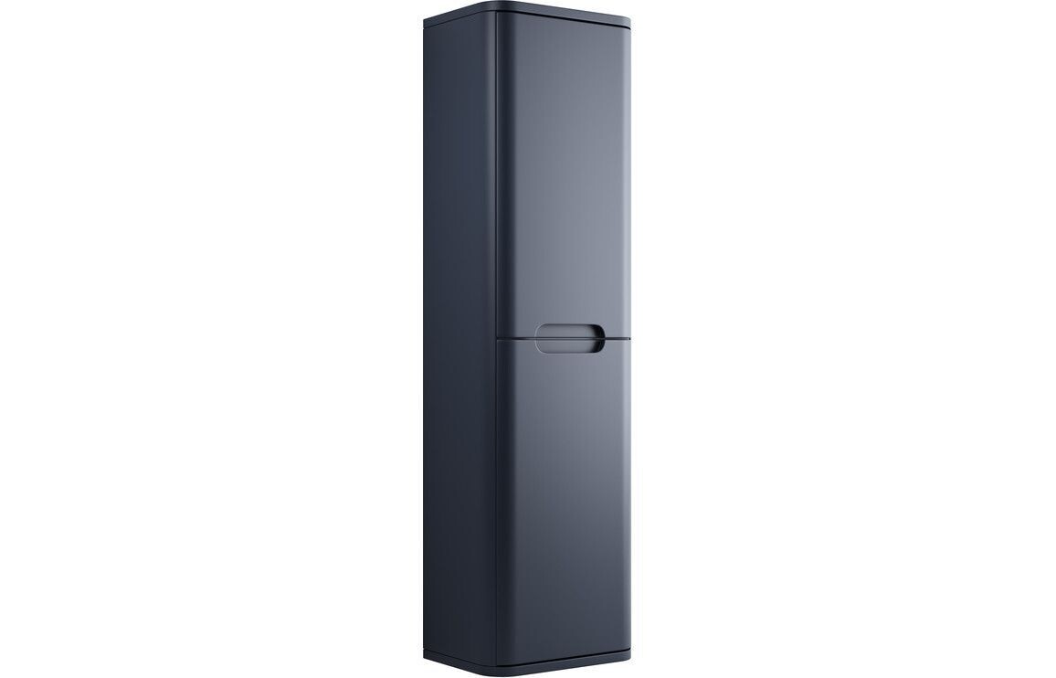 Flambra 350mm 2 Door Wall Hung Tall Unit - Matt Indigo Blue