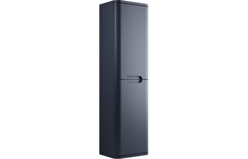 Flambra 350mm 2 Door Wall Hung Tall Unit - Matt Indigo Blue