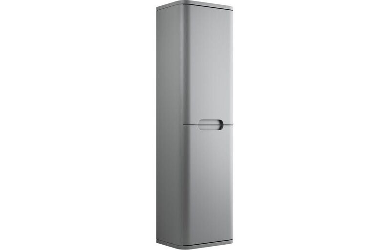 Flambra 350mm 2 Door Wall Hung Tall Unit - Matt Grey